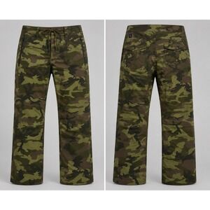 Roark Layover 2.0 Pants Men's Size 30 Camo Green Cargo Logo Pocket Stretch 30x31